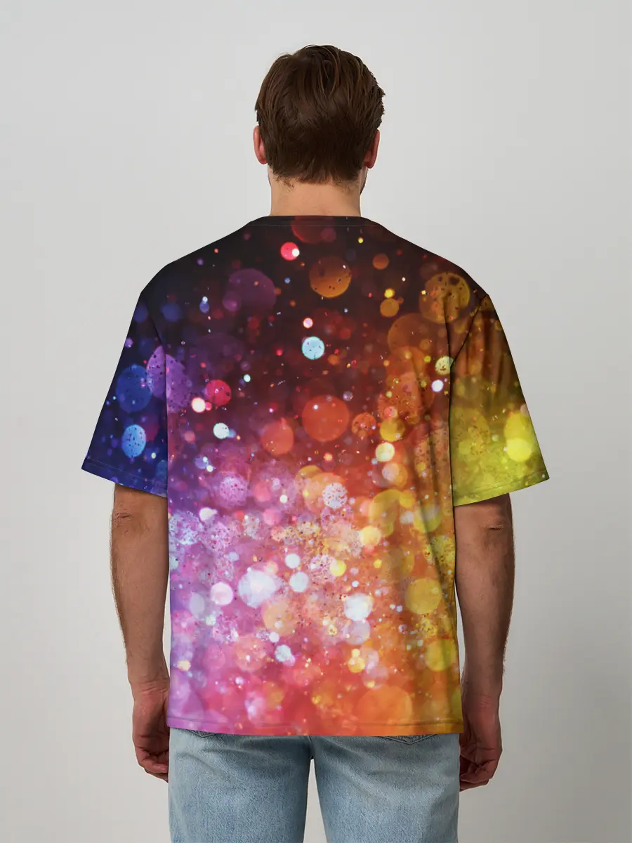 Мужская футболка оверсайз / Боке