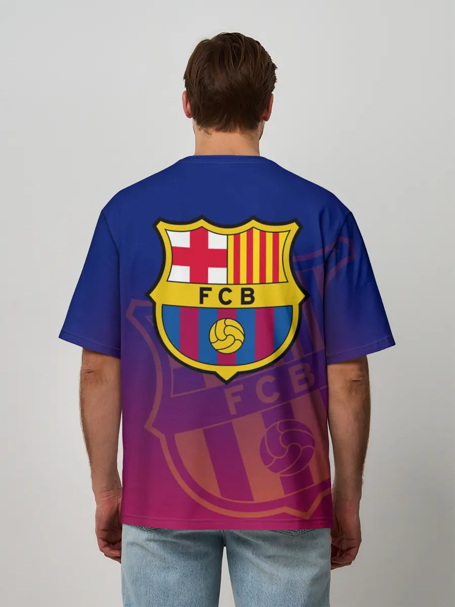 Мужская футболка оверсайз / Барселона