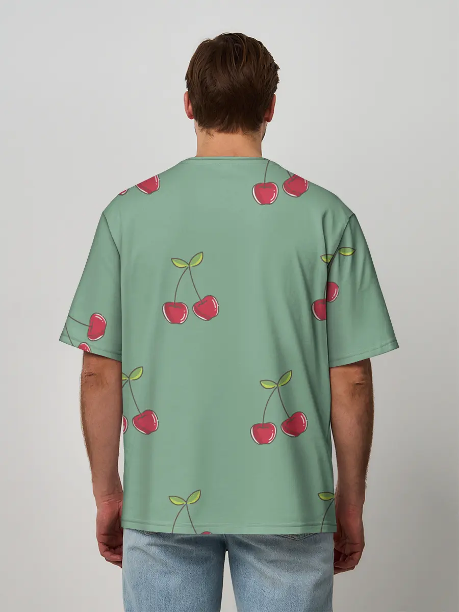 Мужская футболка оверсайз / КраСная Вишня