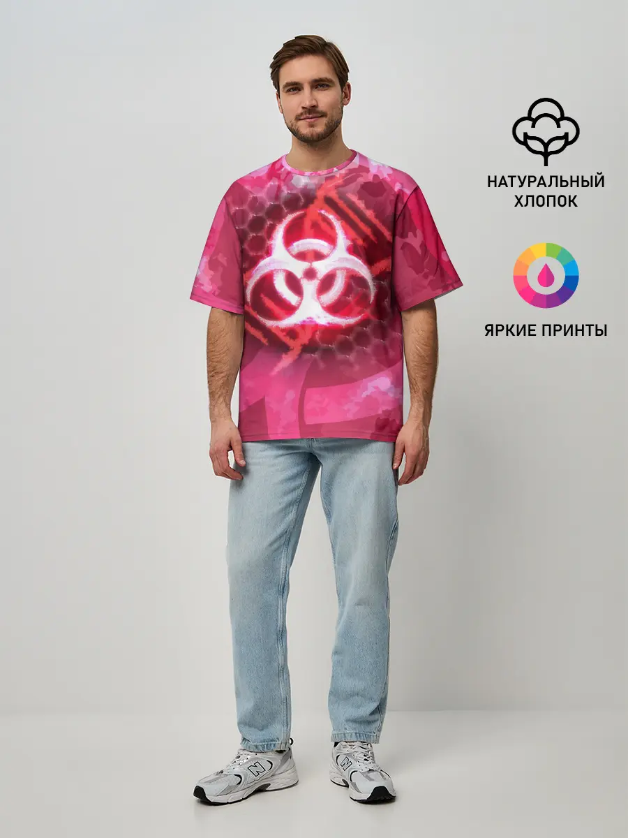 Мужская футболка оверсайз / Plague Inc LC