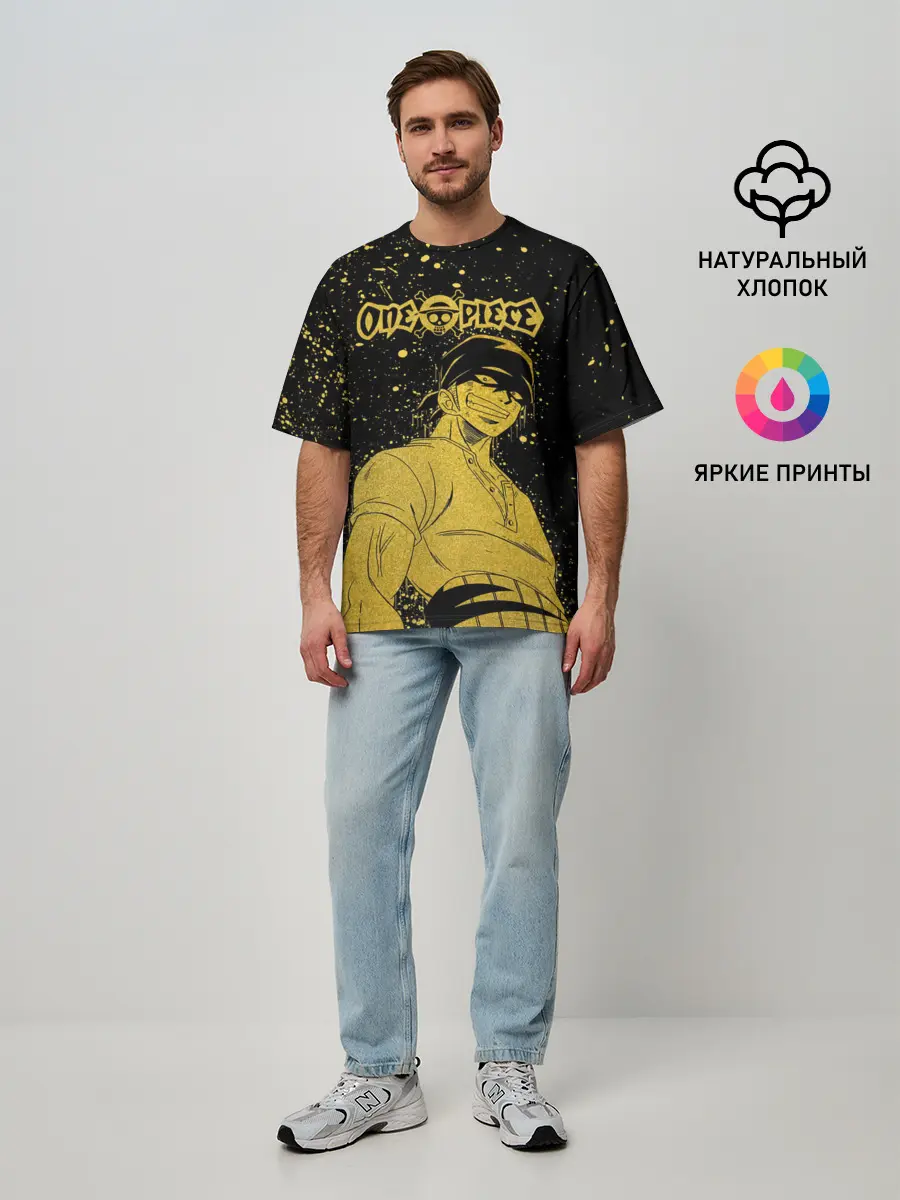 Мужская футболка оверсайз / Ророноа Зоро | One Piece. Большой куш