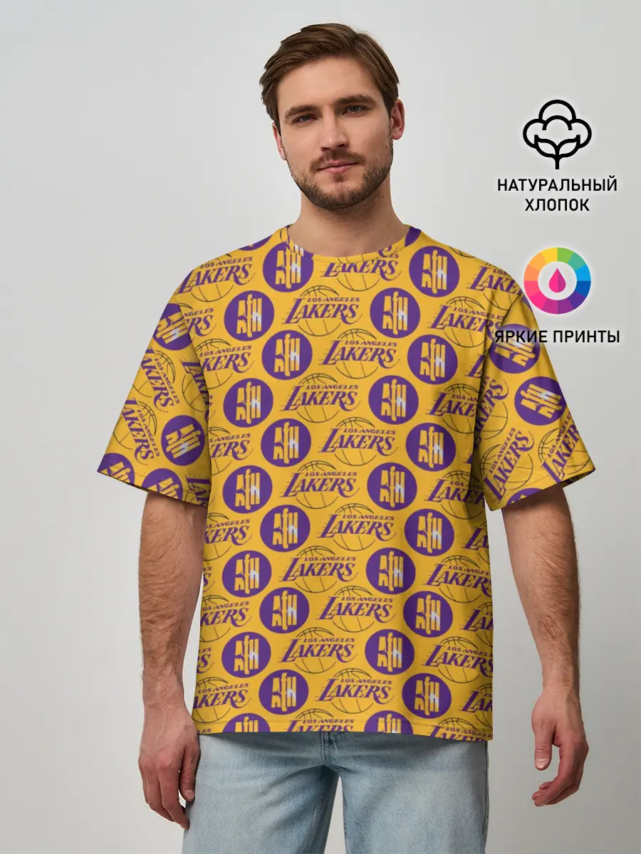 Мужская футболка оверсайз / LA LAKERS