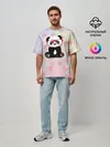 Мужская футболка оверсайз / Милая пандочка