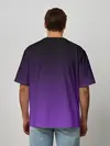 Мужская футболка оверсайз / Ночной градиент | Фиолетовый
