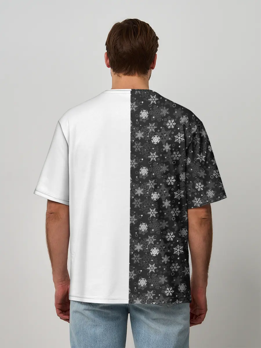 Мужская футболка оверсайз / Дедушка Мороз