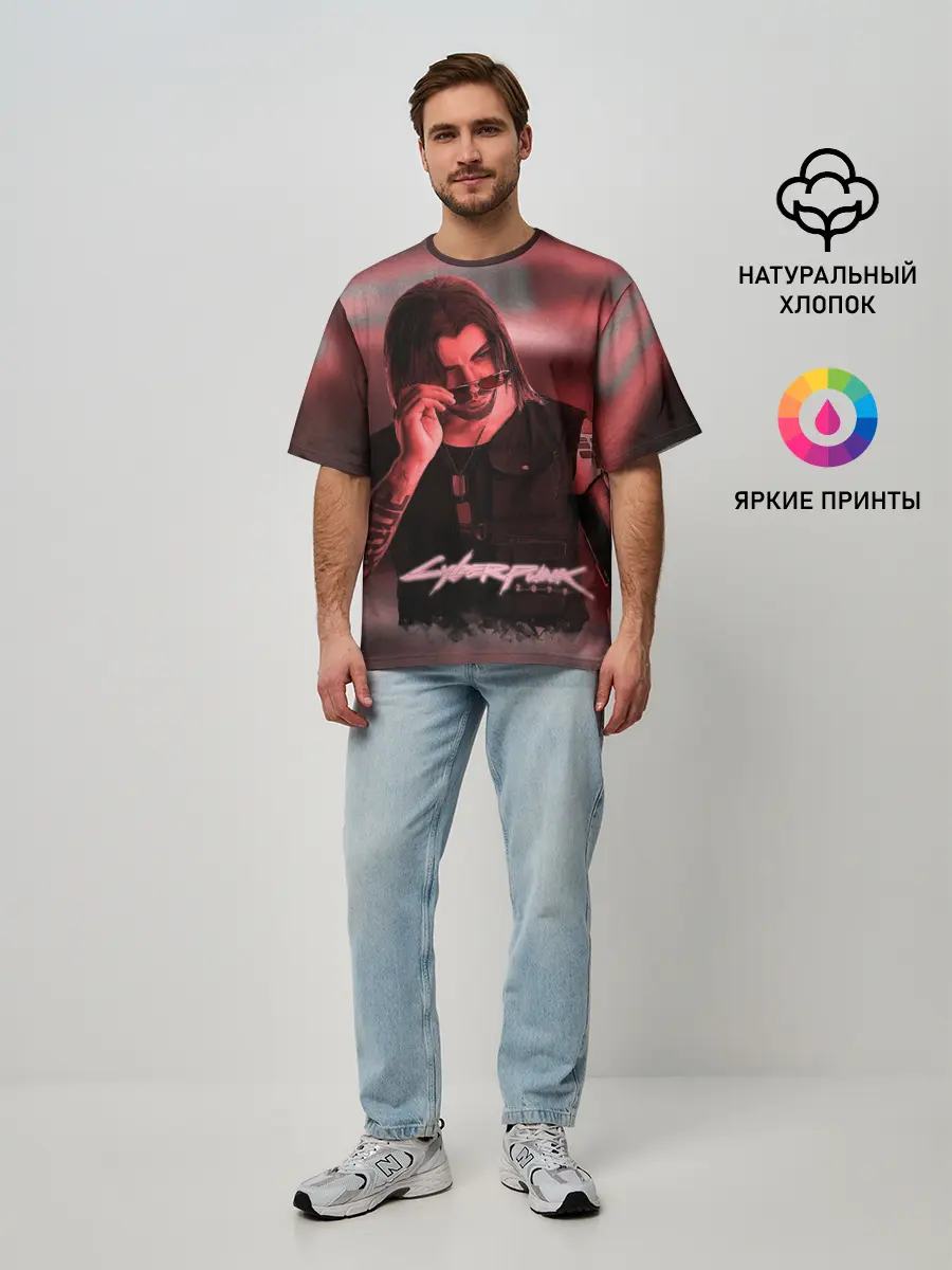 Мужская футболка оверсайз / Johnny Silverhand Cyberpunk