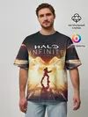 Мужская футболка оверсайз / Halo infinite Мастер Чиф