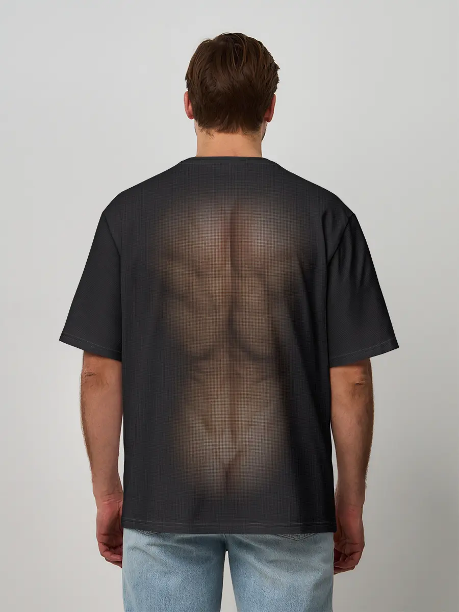 Мужская футболка оверсайз / Сетка