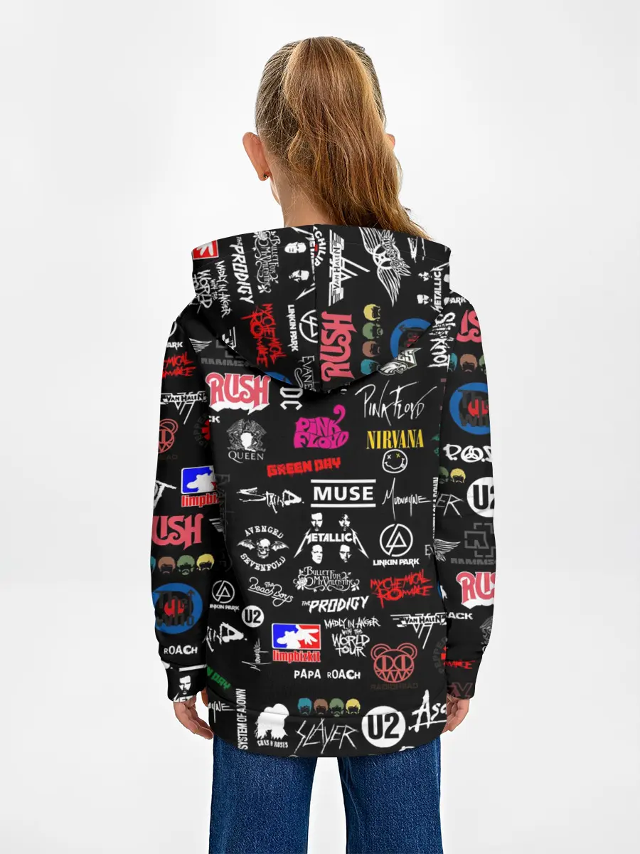 Детское худи / ЛОГОТИПЫ РОК ГРУПП | PATTERN