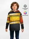 Детское худи / 3D ЗОЛОТЫЕ СОТЫ / БРОНЯ 3Д