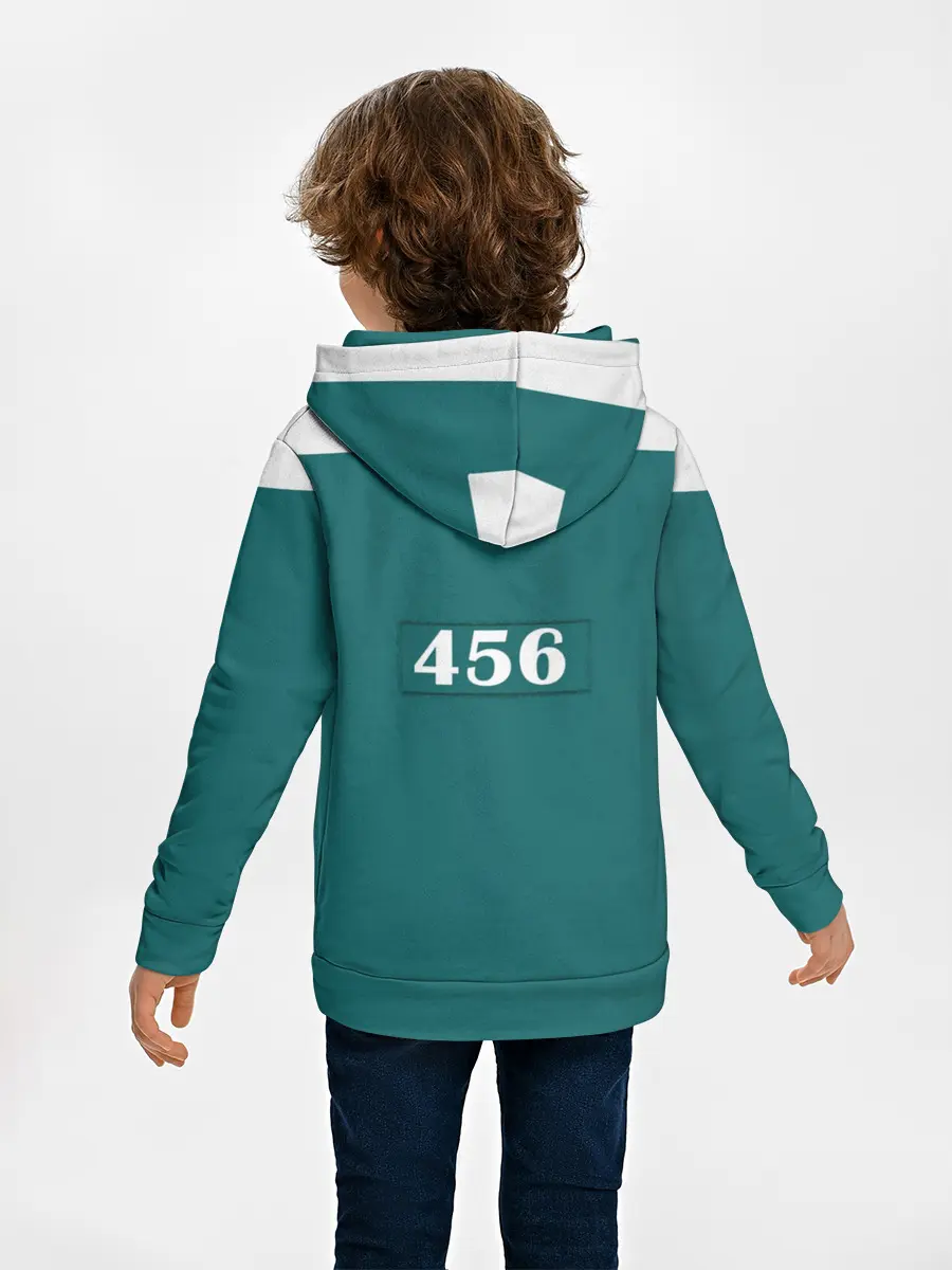 Детское худи / Как в игре в кальмара. Куртка бирюзовая