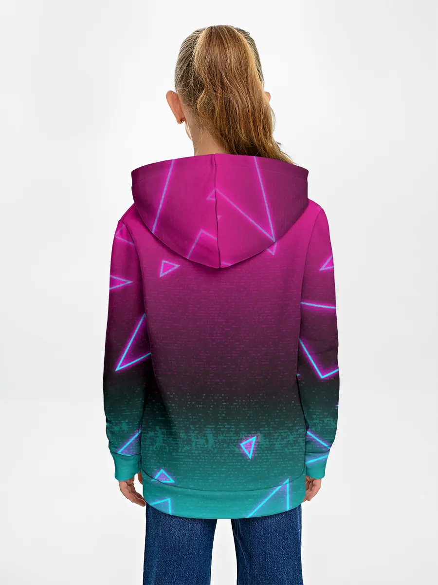 Детское худи / РЕТРО СКОРПИОН НЕОН