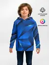 Детское худи / 3D абстрактные фигуры BLUE
