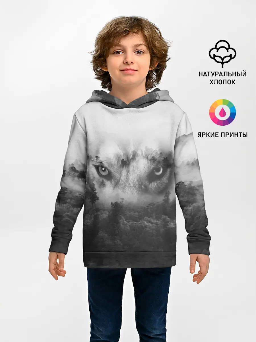 Детское худи / Волк в лесу