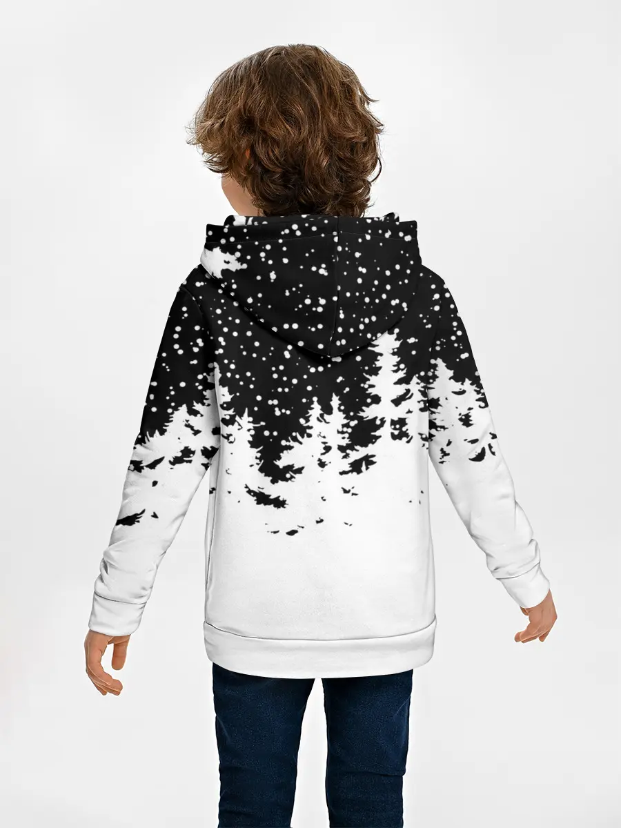 Детское худи / Тигр в шубе Санта Клауса