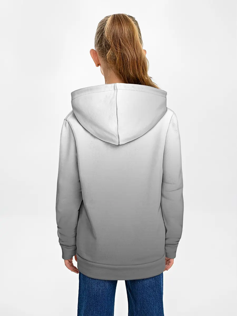 Детское худи / Черно-белый градиент