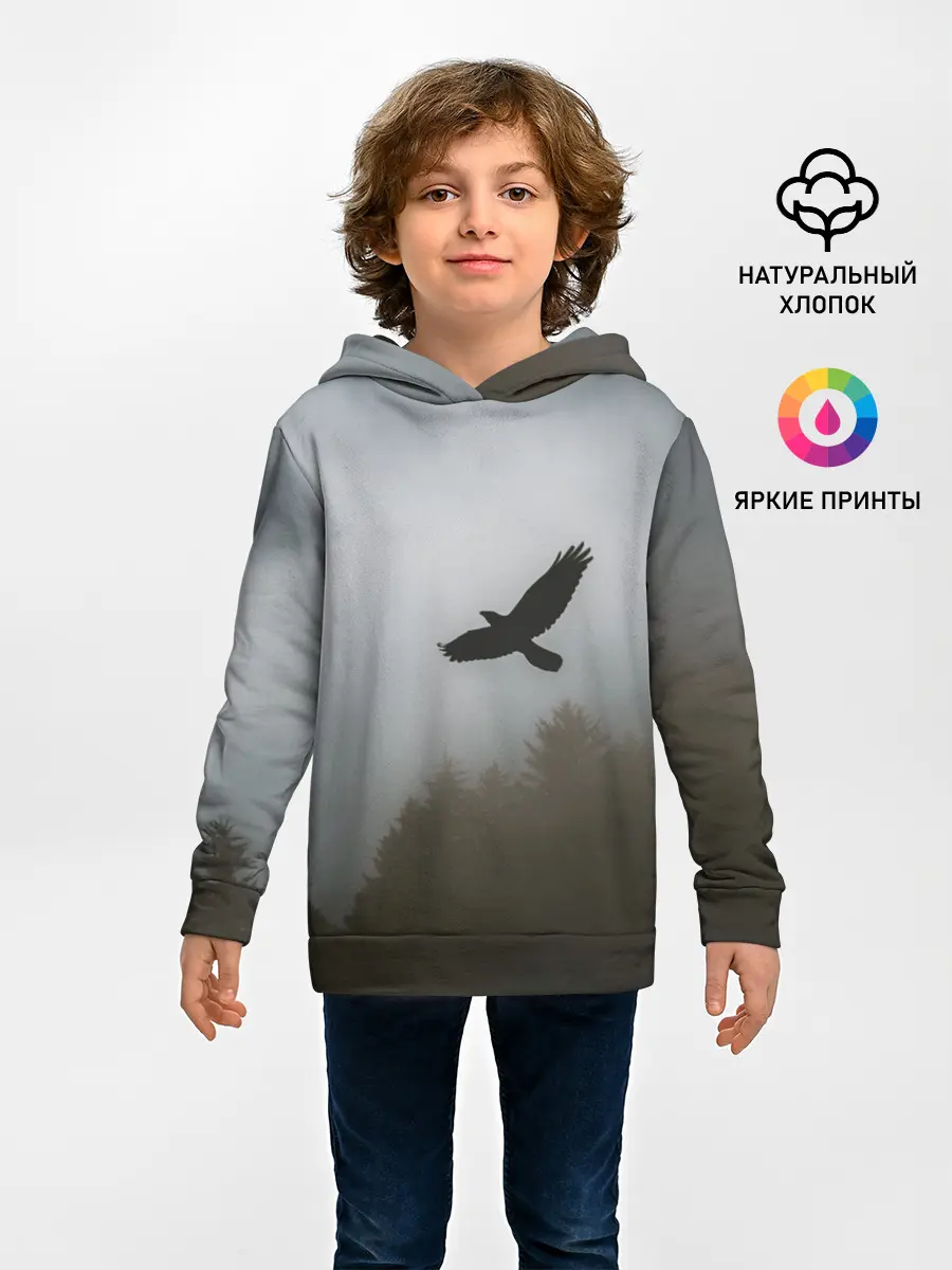 Детское худи / Орёл над лесом