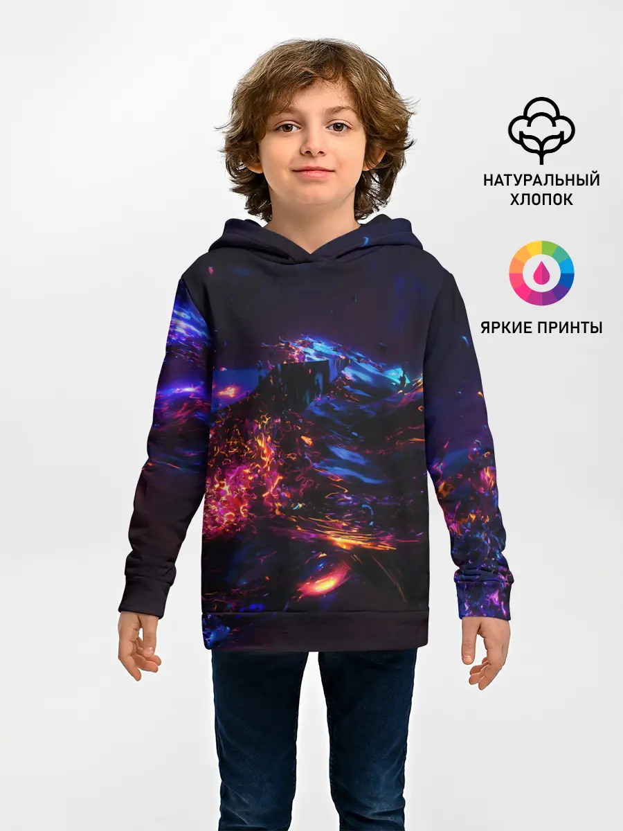 Детское худи / ФРАКТАЛЬНЫЙ НЕОН