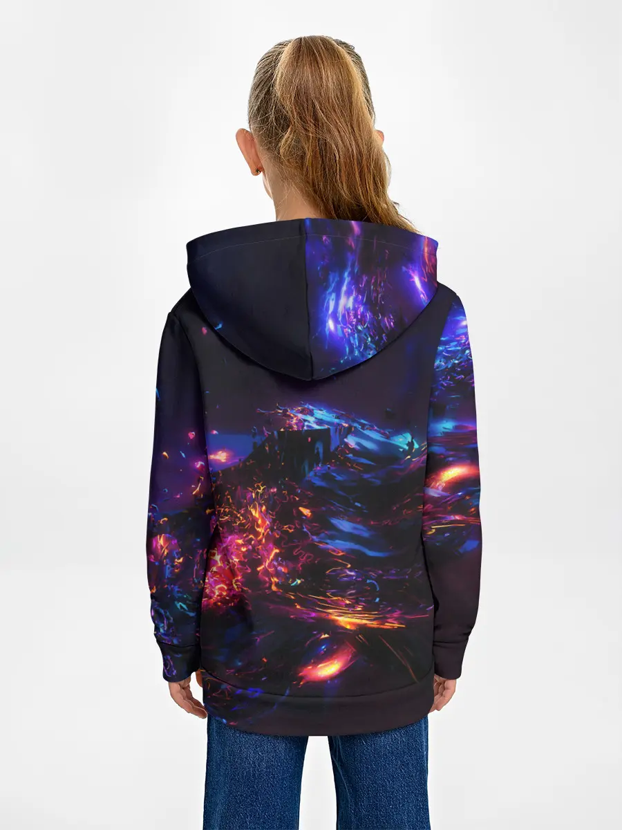 Детское худи / ФРАКТАЛЬНЫЙ НЕОН