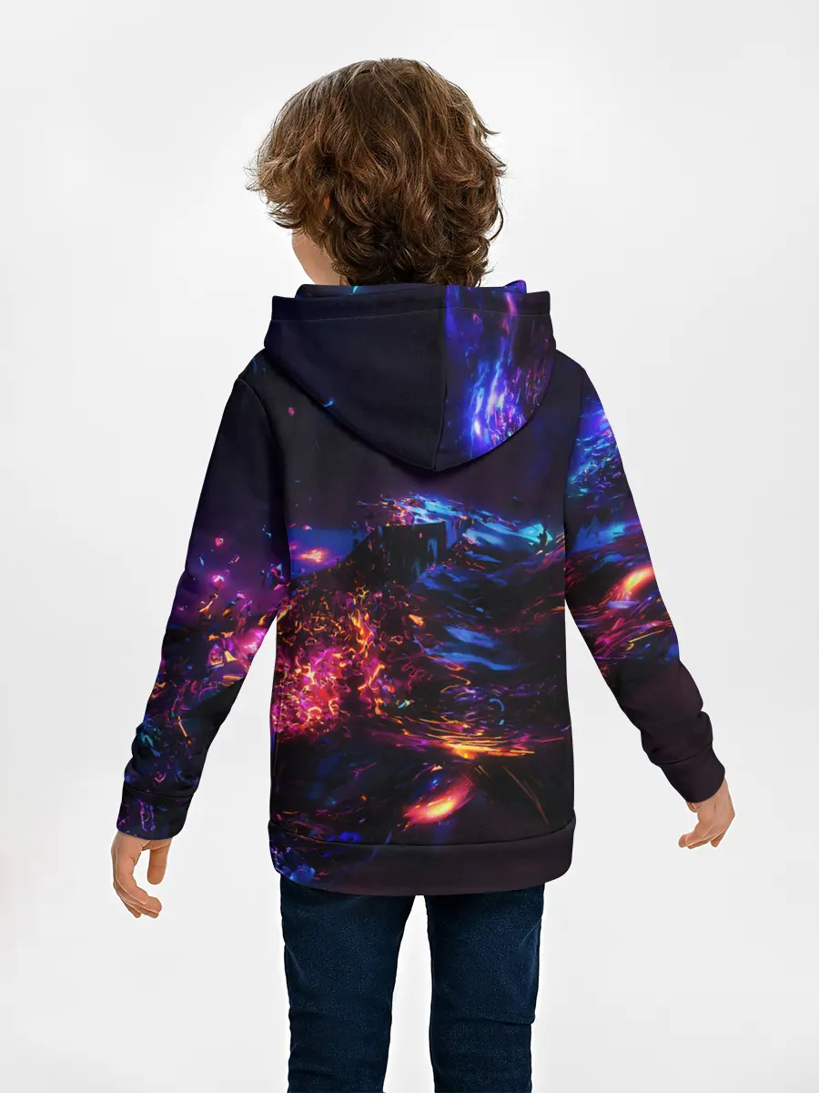 Детское худи / ФРАКТАЛЬНЫЙ НЕОН