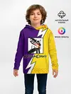 Детское худи / Чёрный Аста фиолетовый/желтый