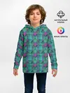 Детское худи / Бирюзовый клетчатый узор