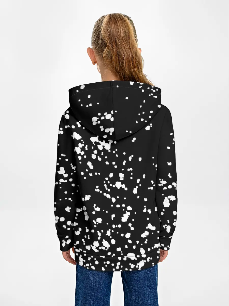 Детское худи / Каллиграфия на чёрном фоне