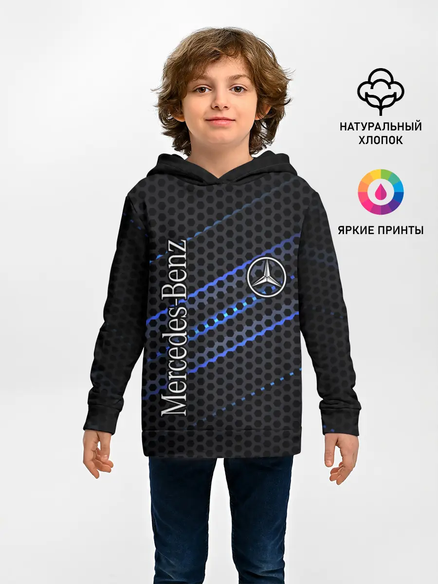 Детское худи / MERCEDES LOGO NEON