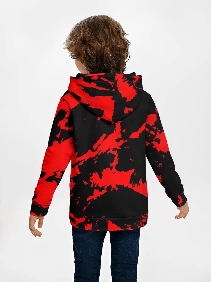 Детское худи / Красный на черном