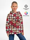 Детское худи / Розы в клеточку