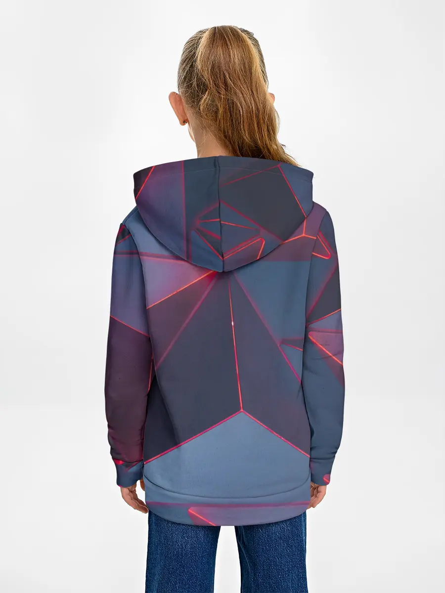 Детское худи / Неоновый треугольник.