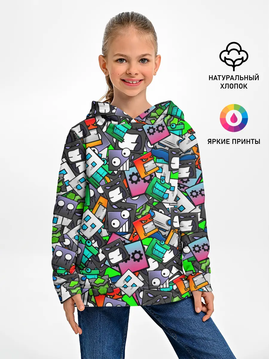 Детское худи / Geometry Dash | Pattern