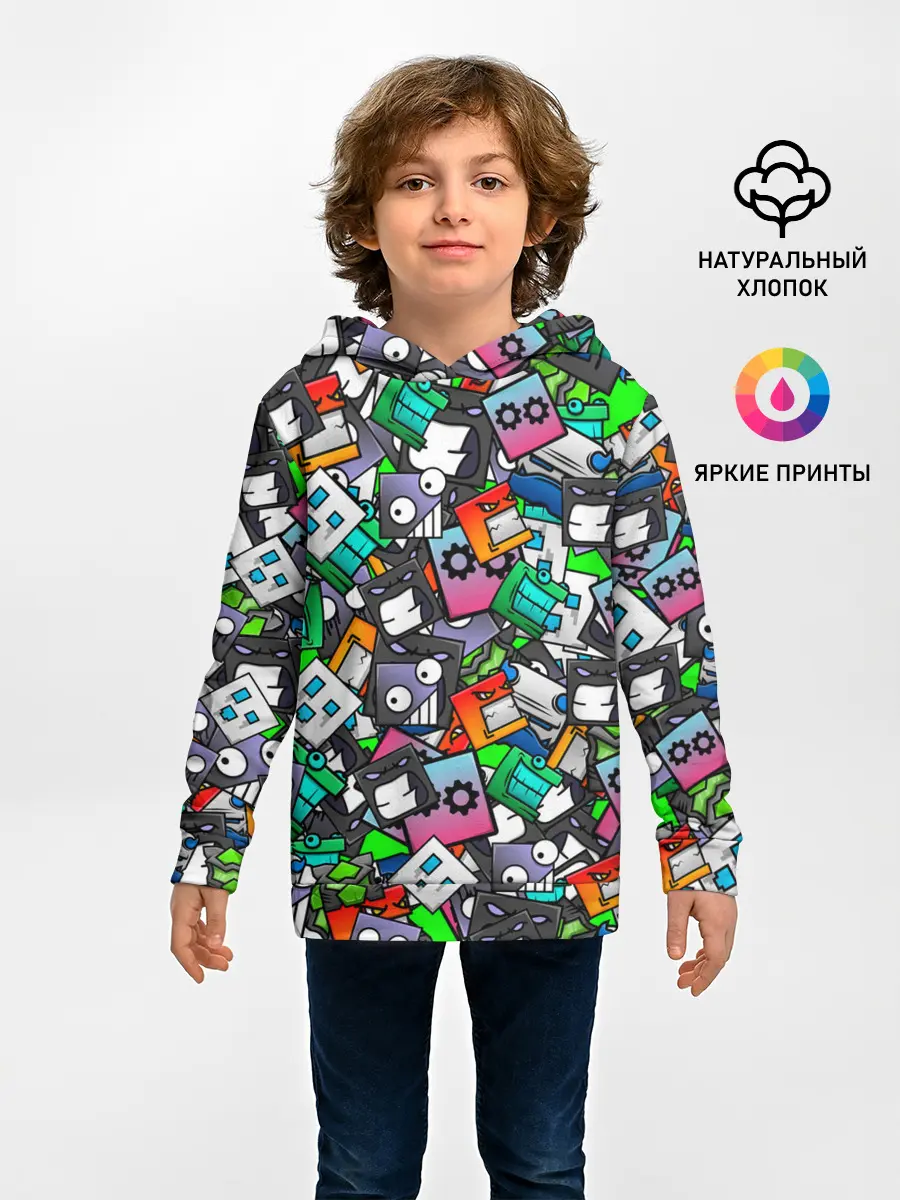 Детское худи / Geometry Dash | Pattern