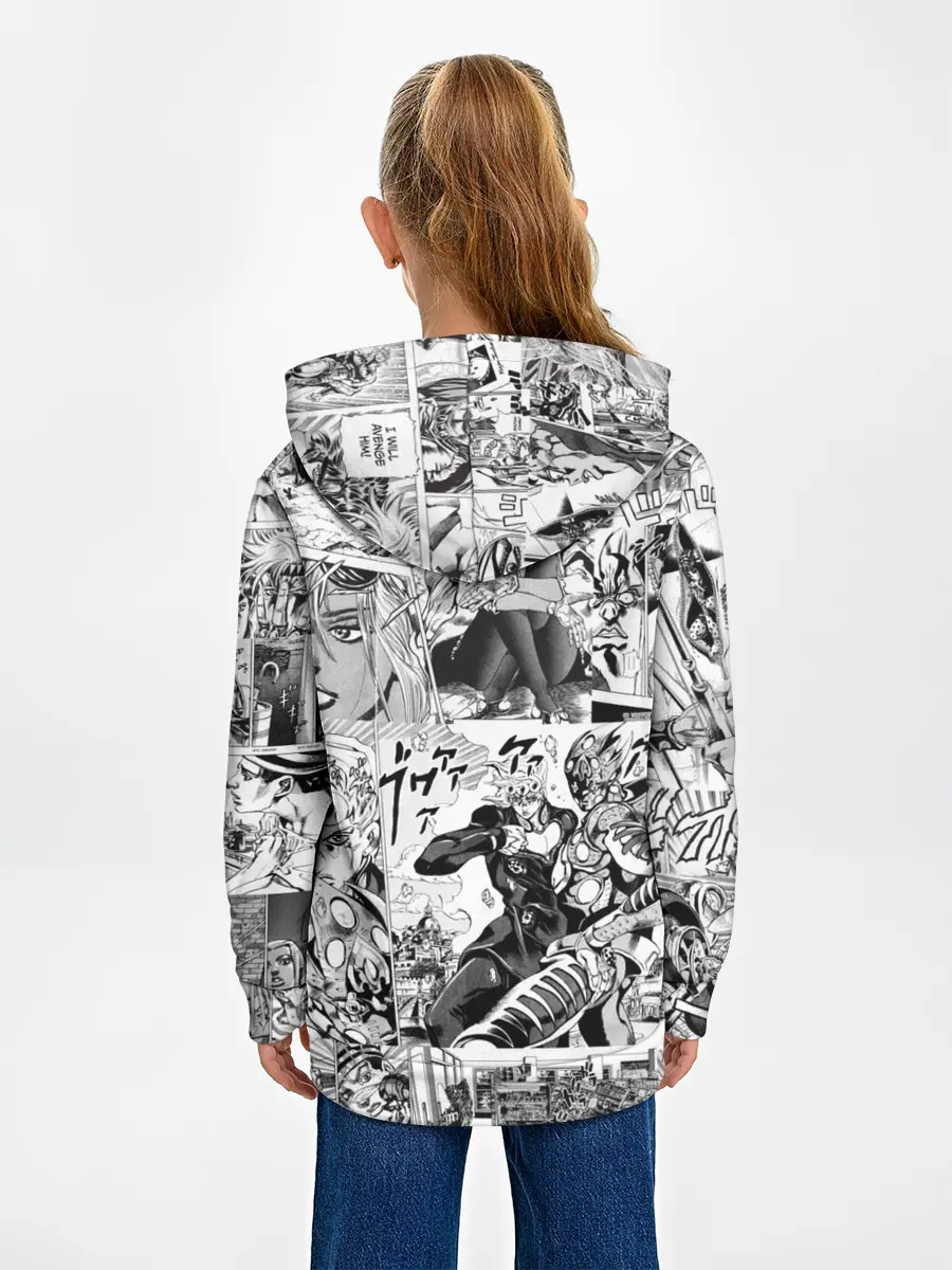 Детское худи / Чернобелый комикс джоджо