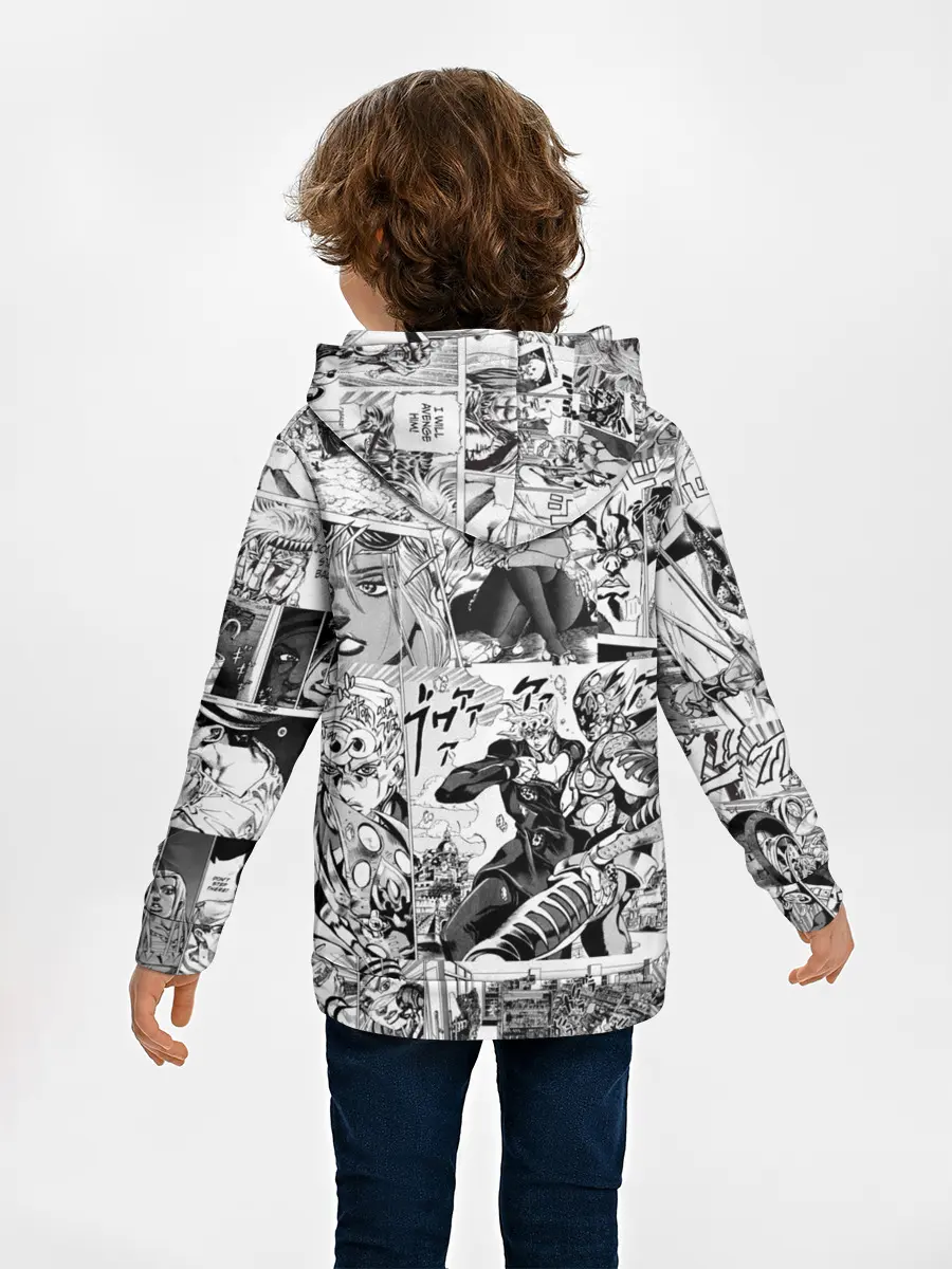 Детское худи / Чернобелый комикс джоджо