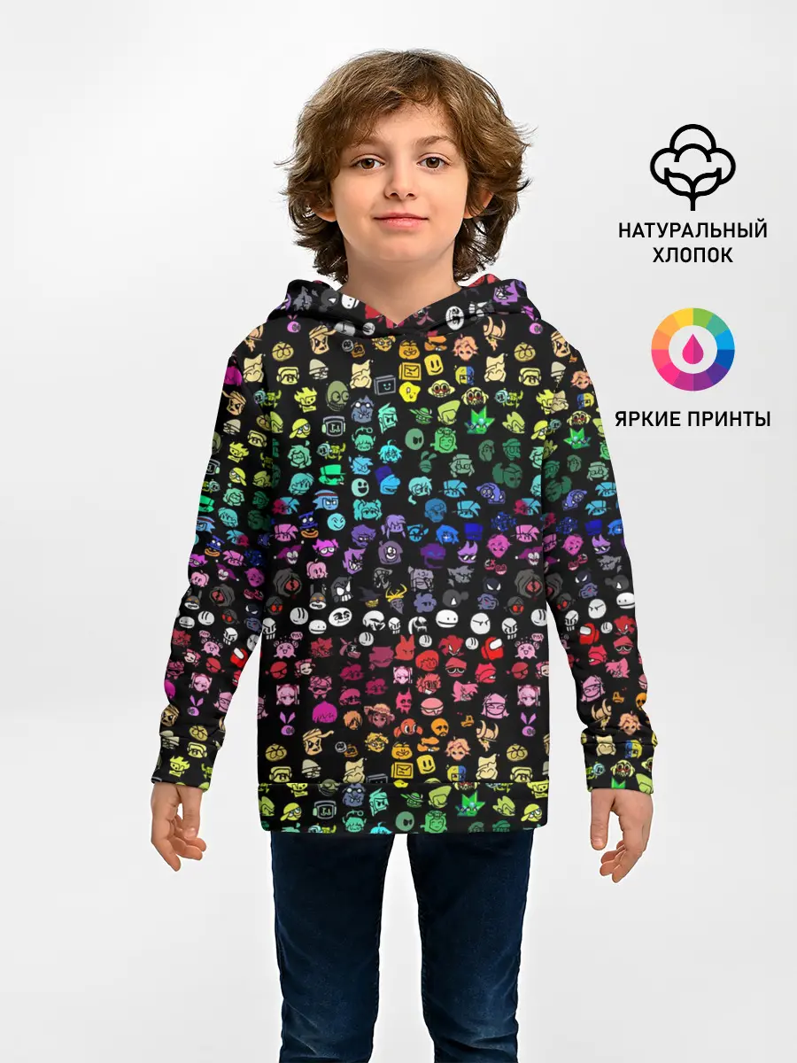 Детское худи / ПЕРСОНАЖИ ИГРЫ FNF
