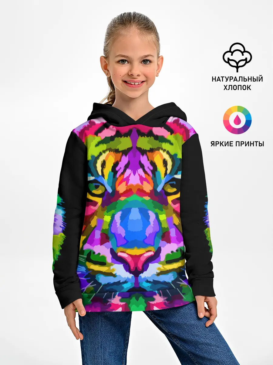 Детское худи / Neon tiger