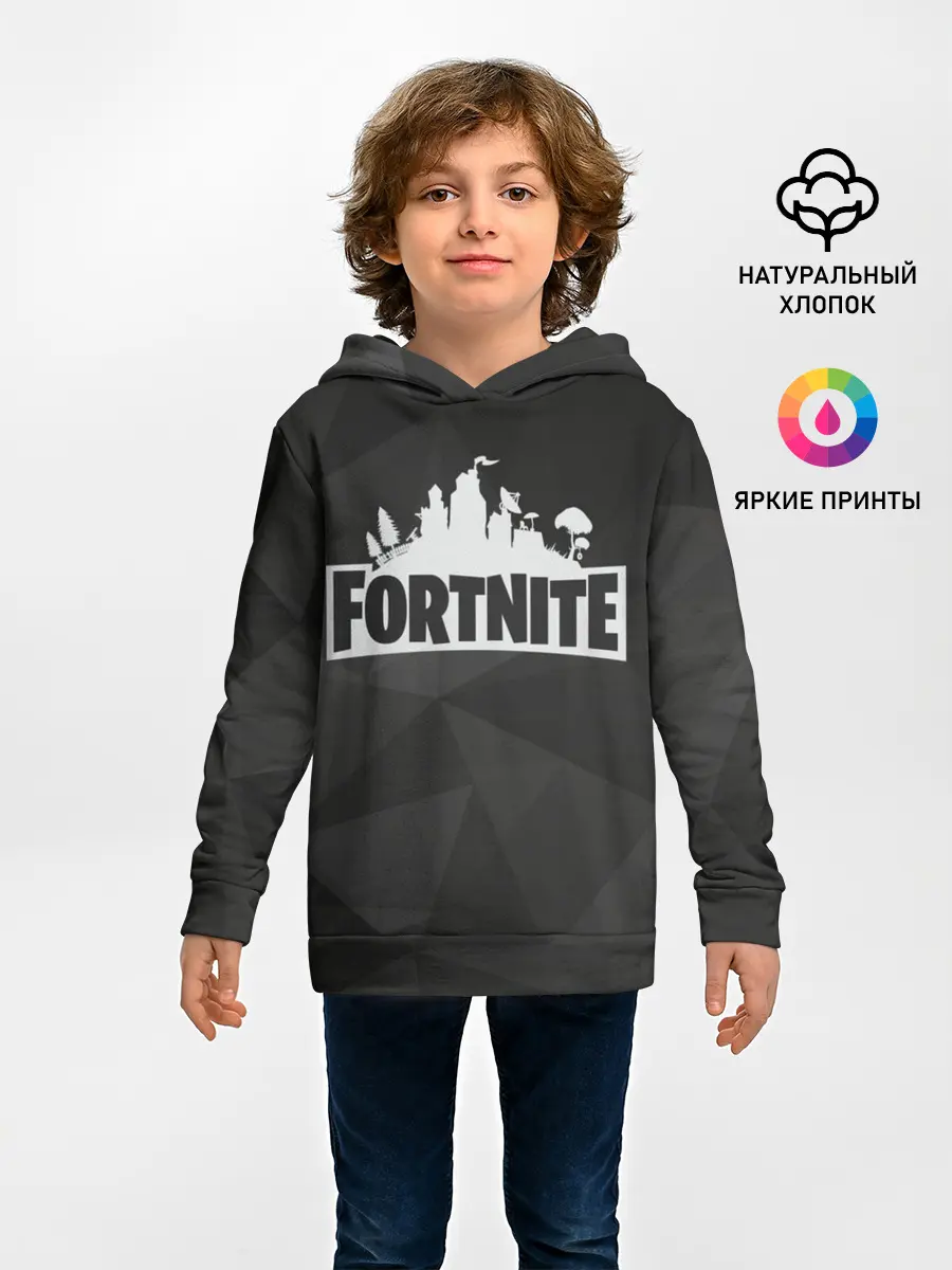 Детское худи / Fortnite Black Abstract
