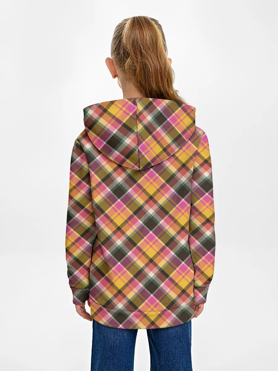 Детское худи / Клеточный узор