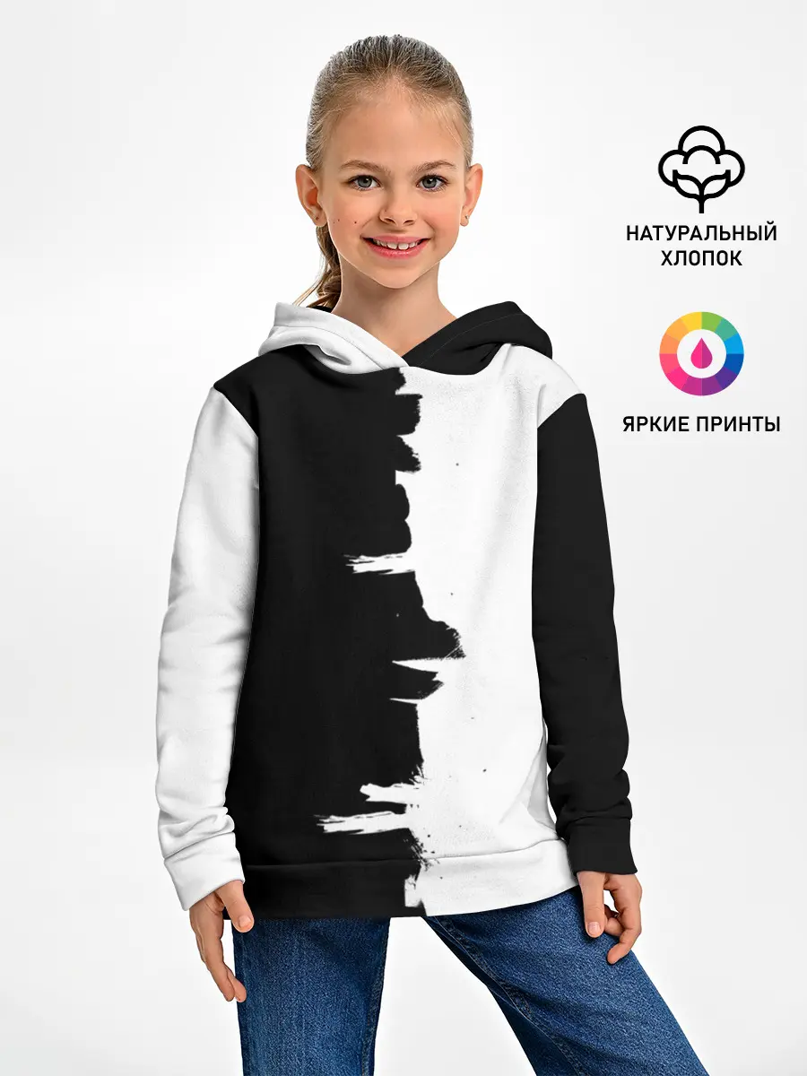 Детское худи / Черным по белому