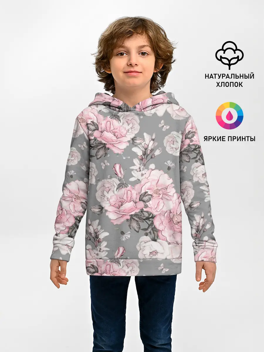 Детское худи / Розовые розы