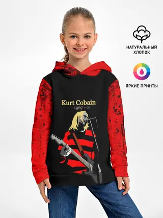 Детское худи / КУРТ КОБЕЙН | НИРВАНА | ЛОГО
