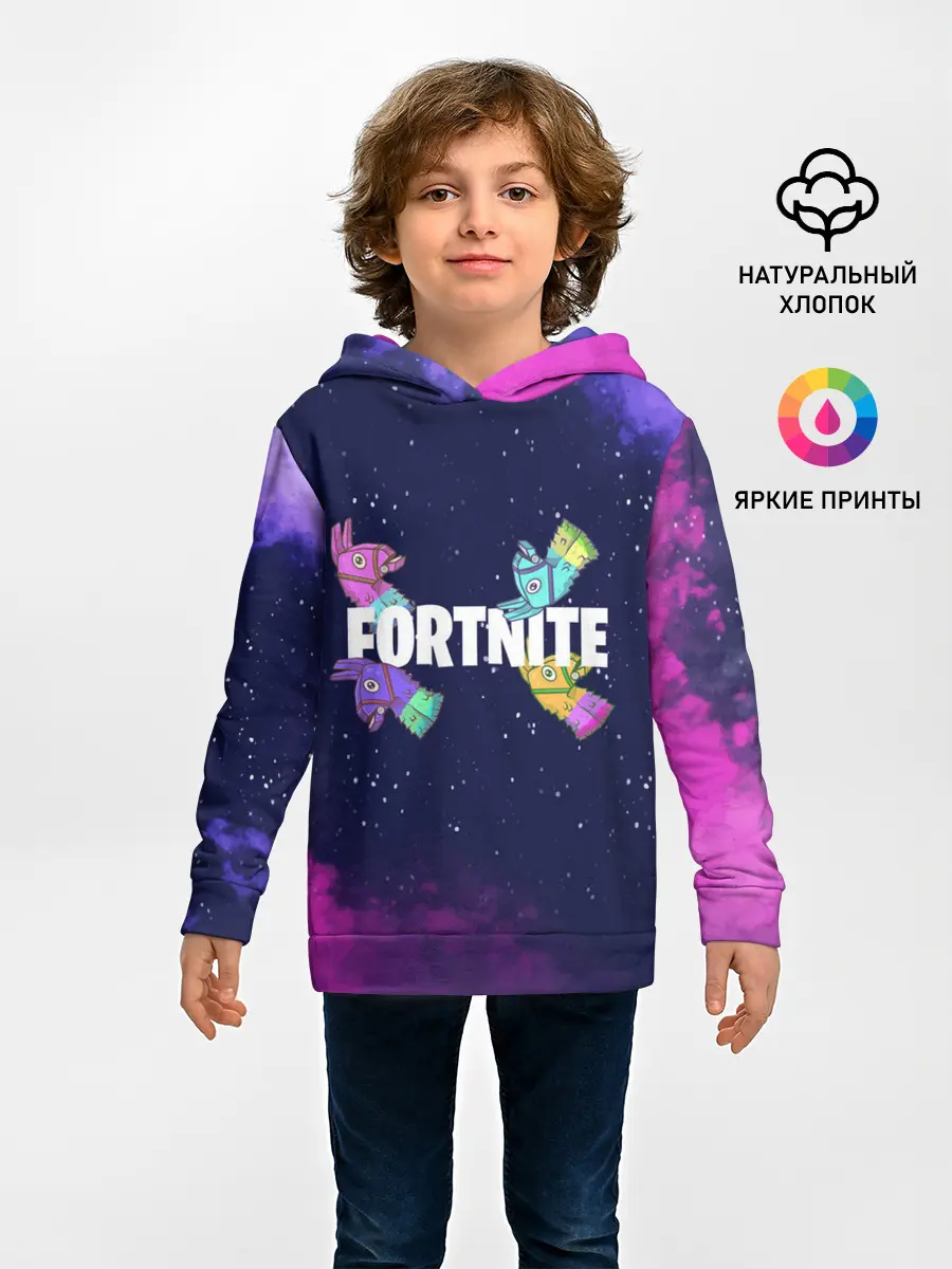 Детское худи / Ламы фортнайт в космосе