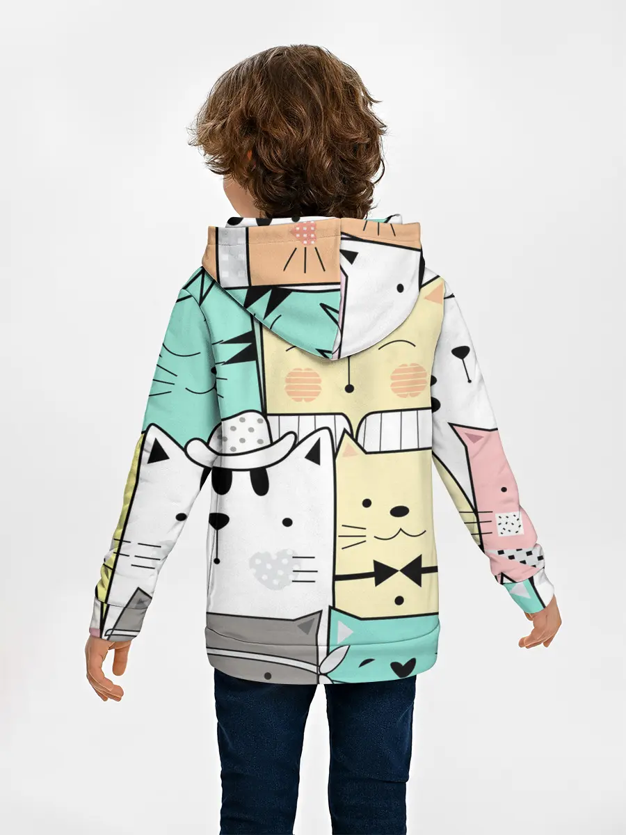 Детское худи / ДЕЛОВЫЕ КОТЕЙКИ | ЛЮБЛЮ КОТОВ