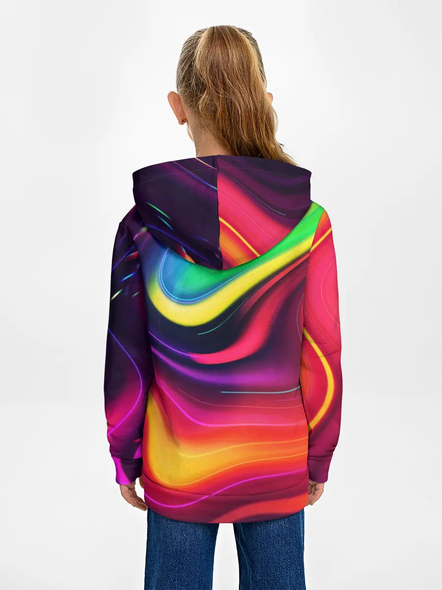 Детское худи / Неоновые пятна