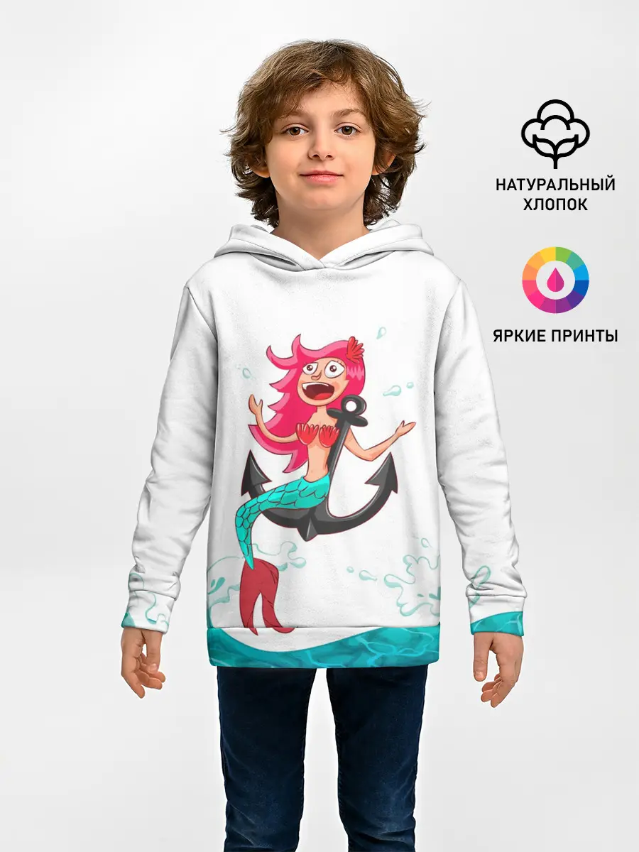 Детское худи / Русалка на якоре