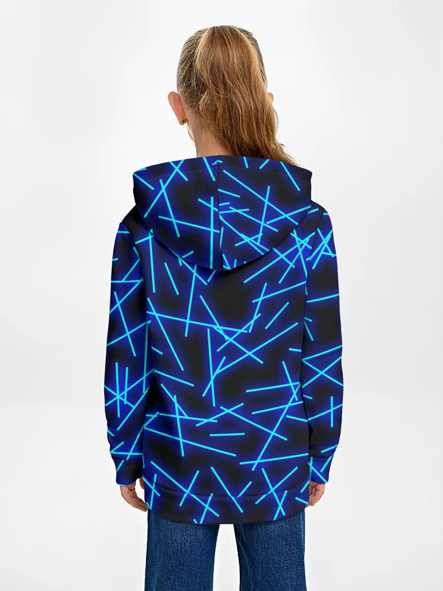 Детское худи / Неоновые линии