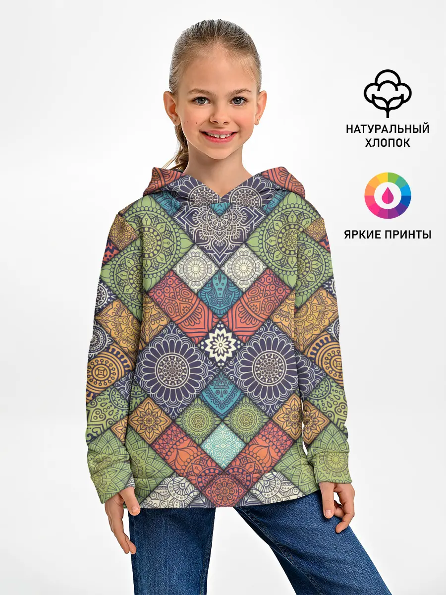Детское худи / ЛОСКУТНАЯ ВЫШИВКА