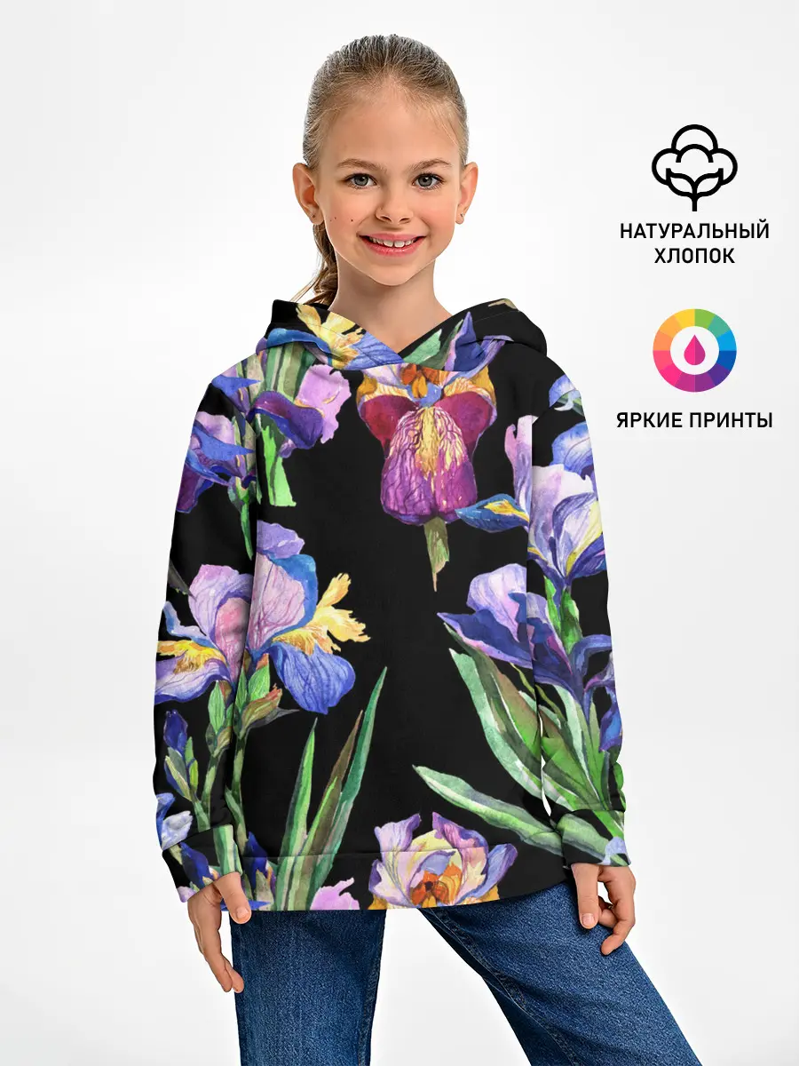 Детское худи / Ирисы