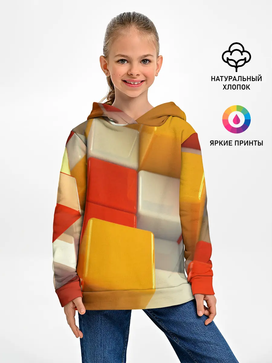 Детское худи / КУБЫ 3D